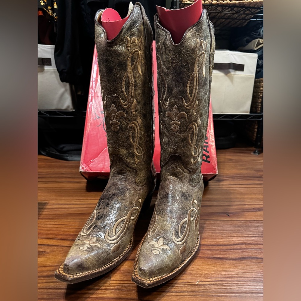 Brown Cowgirl Heeled Boots- Brand New!!